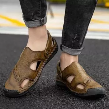 Повседневные пляжные мягкие мужские сандалии нескользящая обувь для мужчин летняя распродажа дышащая высокое качество в приветственной сделке оригинал 39 роскошь 2024 38