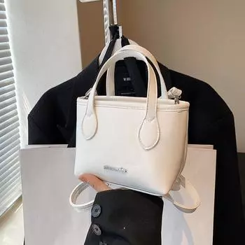 Повседневные простые фактурные сумки, летние, новые, для поездок на работу, универсальные, через плечо, сумки-ведра, женские, для шопинга, дорожная сумка через плечо (20cm<Max Length<30cm)