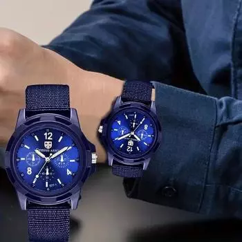 Повседневные простые спортивные мужские кварцевые наручные часы с нейлоновым ремешком, идеальный выбор для подарков