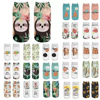 Повседневные рабочие деловые носки Спортивные носки среднего размера с 3D-принтом