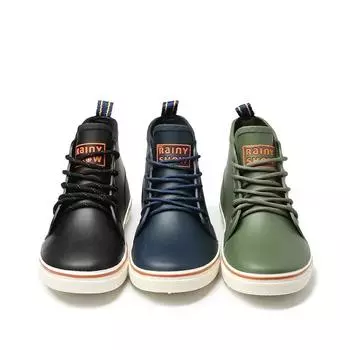 Повседневные резиновые сапоги для отдыха на открытом воздухе, мужские резиновые ботинки, резиновые сапоги до щиколотки, удобные без застежек, обувь для рыбалки, мужские водонепроницаемые рабочие ботинки, обувь для пар 36 чёрный