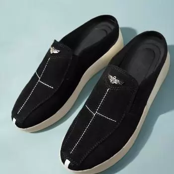 Повседневные резиновые тапочки для мужчин, плоские сандалии, мужские, Mascullino, высокое качество, мода, удобные, оригинальные, с черной замшевой обувью 39