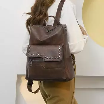 Повседневные рюкзаки большой вместимости с мягкой спинкой из полиуретана с внутренним отделением для женщин, карманом с мягкой ручкой, внутренними карманами, новые