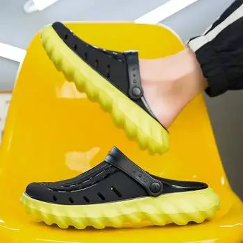 Повседневные сандалии-сабо мужские мягкие тапочки для мужчин на платформе высококачественная обувь мода оригинальный тренд 2024 года хлопушки мужские Eva 40