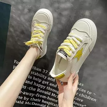 Повседневные сетчатые белые туфли для женщин, весна и лето, новые спортивные туфли на плоской подошве XINGX, тонкие низкие кроссовки для женщин 35