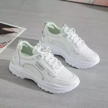 Повседневные сетчатые дышащие удобные нескользящие женские кроссовки 2024 года, новые простые универсальные цветные женские туфли летнего времени 35