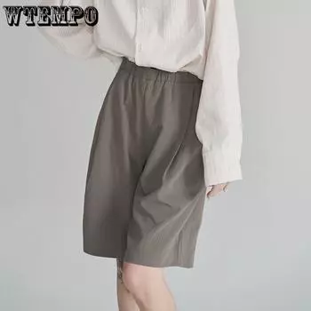 Повседневные шорты, женские брюки, спортивные брюки, женские летние свободные брюки S чёрный