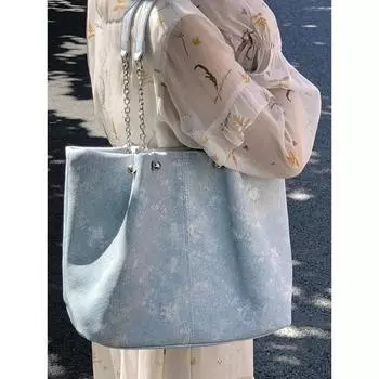 Повседневные синие кожаные сумки через плечо, классические сумки большой вместимости для студентов колледжей, высококачественные женские сумки для поездок на работу