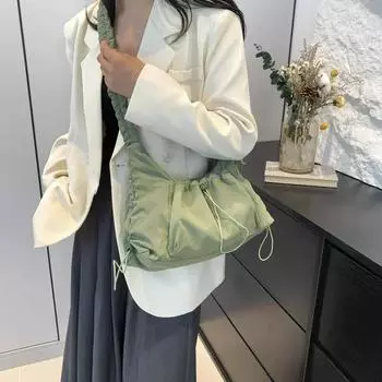 Повседневные складные сумки из прочного нейлона, вместительные, простые, универсальные, портативные сумки через плечо