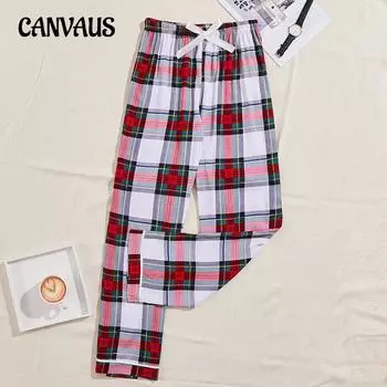 Повседневные спальные брюки женские весенние и осенние тонкие рождественские домашние брюки длинные брюки S