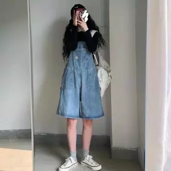 Повседневные студенческие брюки-клеш А-силуэта, женские модные свободные джинсовые брюки, легкие, ленивые, стильные, комфортные, свободные брюки L синий