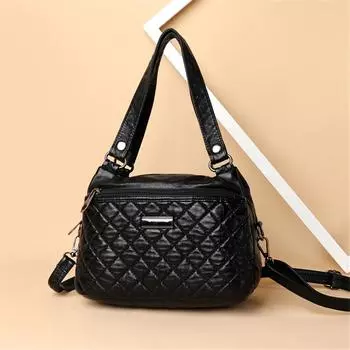 Повседневные сумки через плечо большой емкости с резьбой, дизайнерские кошельки и сумки из искусственной кожи высокого качества, женские сумки 2023 Sac коричневый