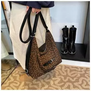 Повседневные сумки через плечо и через плечо из плутония и ткани с леопардовым принтом, высокого качества, роскошные, супер крутые, женские