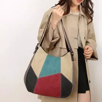 Повседневные сумки-седла из лоскутного полотна с большой вместимостью, высококачественный дизайнерский стиль