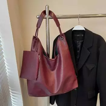 Повседневные сумки-тоуты из искусственной кожи с застежкой-молнией, большой емкости, высококачественные, универсальные, подмышечные, женские сумки через плечо