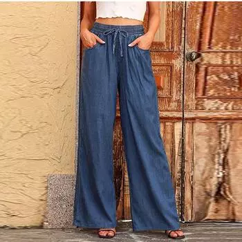 Повседневные свободные джинсы с карманами, повседневные брюки женские L