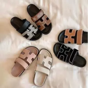 Повседневные тапочки на толстой подошве для женщин летом, сандалии на липучках для ношения на открытом воздухе 35 белый