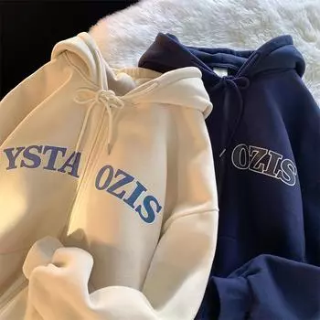 Повседневные толстовки с капюшоном, женские винтажные простые уличные пальто, женские свободные толстовки на молнии в стиле Харадзюку Y2k, эстетические толстовки на молнии 3XL серый