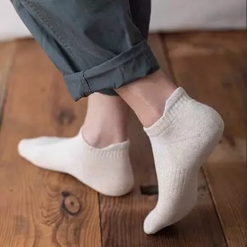 Повседневные тонкие однотонные хлопковые неглубокие удобные мужские носки низкие носки лодочки чулочно-носочные изделия синий