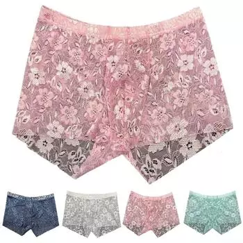 Повседневные трусики, нижнее белье, кружевная мужская сумка с низкой талией, сексуальная L