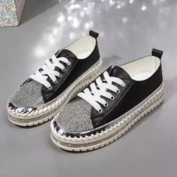 Повседневные туфли для женщин, модные и универсальные с ромбами, мокасины для женщин, ленивые туфли для женщин, туфли на толстой подошве для женщин 35 белый