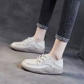 Повседневные туфли из натуральной кожи ретро туфли из кожи 35 чёрный