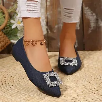 Повседневные туфли на плоской подошве, туфли с металлической пряжкой, женские туфли с одной педалью весна-осень 2024 г. 36 белый