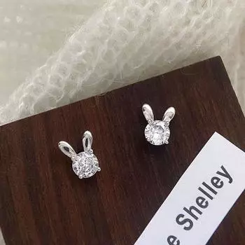 Повседневные универсальные серьги-кролики маленькие для вашей девушки