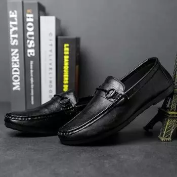 Повседневные универсальные туфли Bean, мужские мокасины, ленивые весенние трендовые мужские туфли с одной педалью для вождения 39