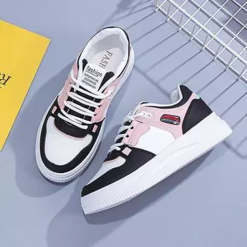 Повседневные универсальные туфли на толстой подошве, спортивные, подходящие по цвету белые туфли, женская весна 2025, новая популярная повседневная обувь для детей 35