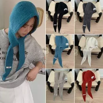 Повседневные вязаные шапки-бини, переносная балаклава, креативный подарок, берет, кепка для девочек-подростков хаки