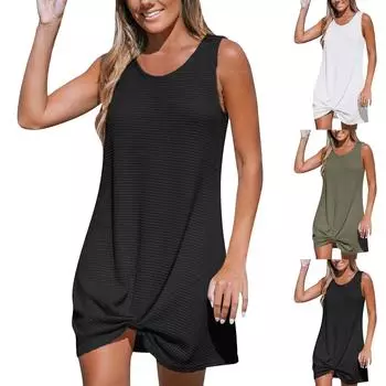 Повседневные женские летние платья с пышными рукавами и цветочным принтом, платье макси со сборками и открытой спиной, струящееся многослойное пляжное платье макси L чёрный