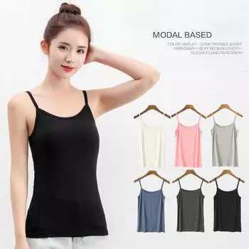 Повседневные женские облегающие топы на бретелях с тонкими бретелями, майка без рукавов, свободная летняя одежда с круглым вырезом, майка, базовые майки на тонких бретелях M белый