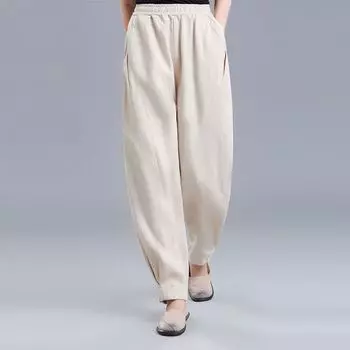 Повседневные женские шаровары с высокой талией XL