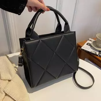 Повседневные женские сумки большой вместимости, сумки с верхней ручкой, модные клетчатые сумки через плечо для женщин, подарок