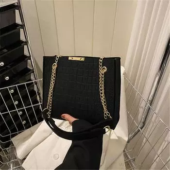 Повседневные женские сумки через плечо, фетровые сумки-клатчи, переносные сумки-тоут чёрный