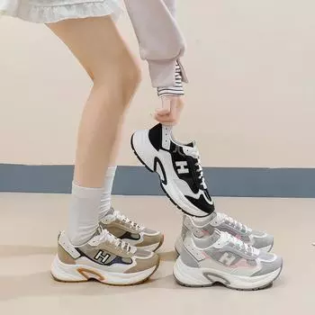 Повседневные женские туфли Dad Shoes на толстой платформе, нескользящие кроссовки для ходьбы со шнуровкой, удобные теннисные кроссовки, женские легкие дышащие кроссовки для бега 35