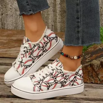 Повседневные женские туфли на плоской подошве из парусины 36 белый