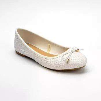 Повседневные женские удобные туфли на плоской подошве слипоны с белым бантом 36 белый