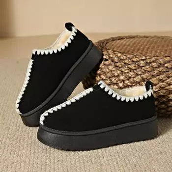 Повседневные женские зимние сапоги. Теплая удобная обувь. Сапоги без шнуровки. 35 чёрный