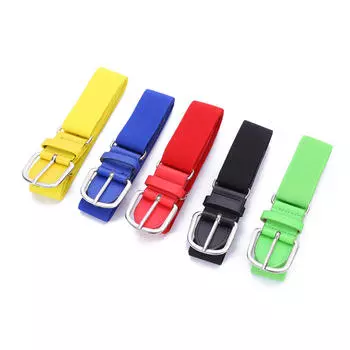 Повседневный эластичный ремень для бейсбола с пряжкой, регулируемый пояс для софтбольной формы для взрослых/молодежи 60-80cm флуоресцентный зеленый