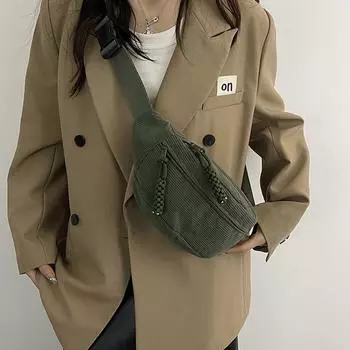 Повседневный бархатный ремень для женщин с бананом, поясная сумка, набедренная сумка через плечо, нагрудный карман, мода