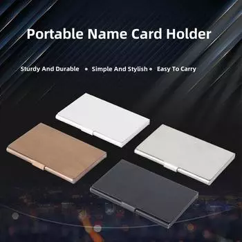 Повседневный чехол для карточек, алюминиевый держатель из нержавеющей стали, металлическая крышка коробки серебряный