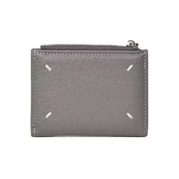 Повседневный черный держатель для карт, кожаный, текстурированный, с прошивкой, мужской, женский кошелек для монет, на молнии, кожаный кошелек, держатель для карт