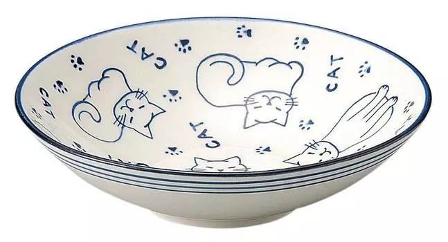 Повседневный глиняный горшок Banko Ware, плоская миска CAT 14256