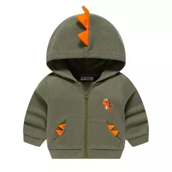 Повседневный кардиган с динозавром для мальчиков с длинными рукавами, бейсбольная куртка, кардиган с динозавром, топ 140