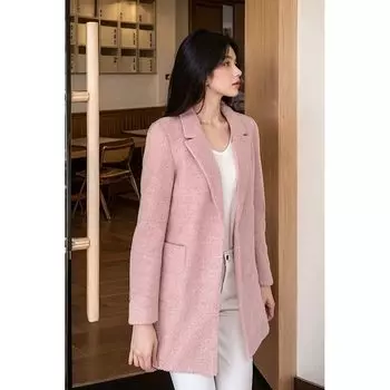Повседневный кардиган, вязаное элегантное пальто, пиджак Orange pink L