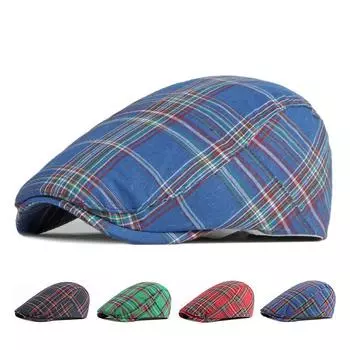 Повседневный клетчатый берет, кепка газетчика для мужчин, женская клетчатая кепка, шляпа вперед, шляпа Гэтсби, шляпы художников, регулируемая шляпа плюща, Gorro Hombre Boina 55-59cm зелёный