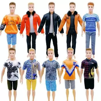 Повседневный костюм Ken Doll Одежда Пальто Prince Ken Спортивная одежда Ken Boy Одежда для девочек Игрушка 10
