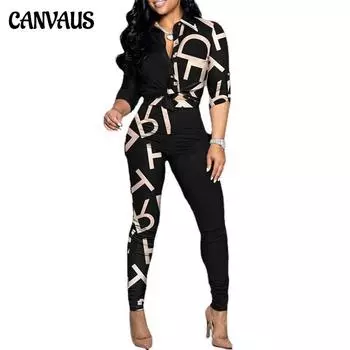 Повседневный костюм Рубашка с длинными рукавами и лацканами с цветными блоками Повседневные брюки Комплект из двух предметов S чёрный